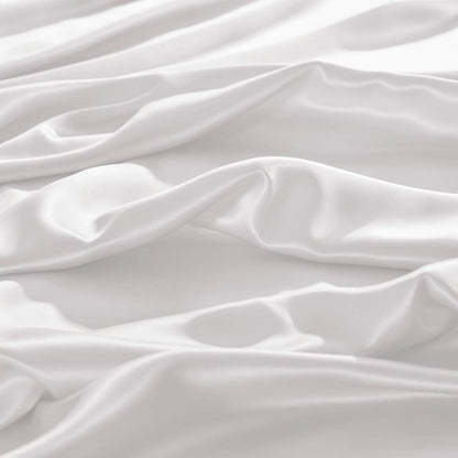 THXSILK Spannbettlaken 180x200 cm, 100% reine 19 Momme Maulbeerseide, Spannbetttuch, Standardmatratze, Weiß, ultraweich & luxuriös