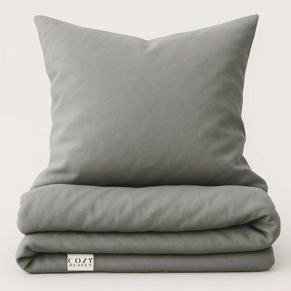 COZY HEAVEN Luxus Lyocell Bettwäsche Tencel™, 240x220 + 2 Kissenbezüge 80x80 cm, hypoallergen, atmungsaktiv, nachhaltig, Stone Grey