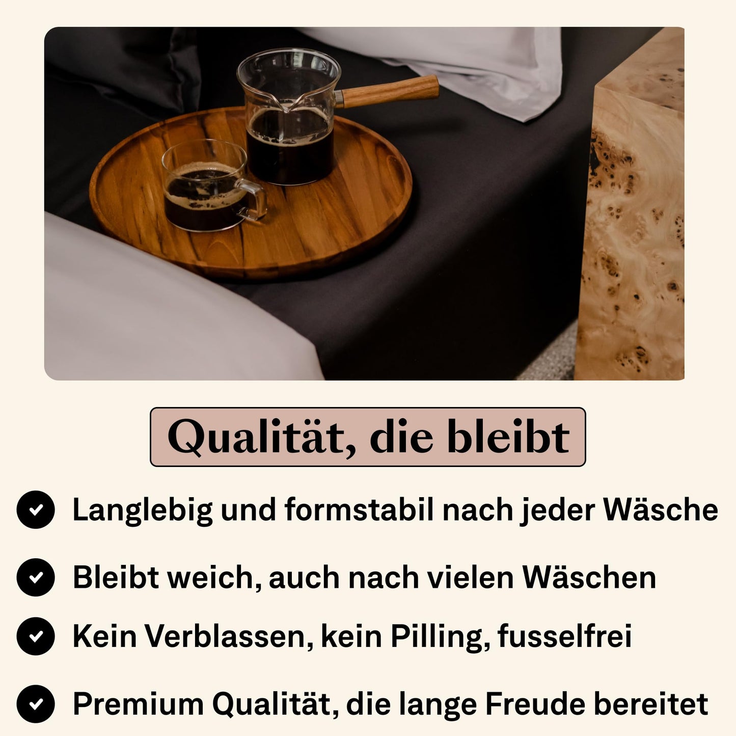 Amqua Bettdeckenbezug aus ägyptischer Baumwolle 240x220 cm, anthrazit, hochwertig, weich und pflegeleicht