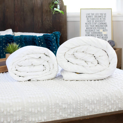 Silk Bedding Direct, 2 Luxus Bettdecken, Maulbeerseide, handgefertigt, Sommer & Frühlings/Herbstgewicht, Queen 240x220cm, Oeko-TEX