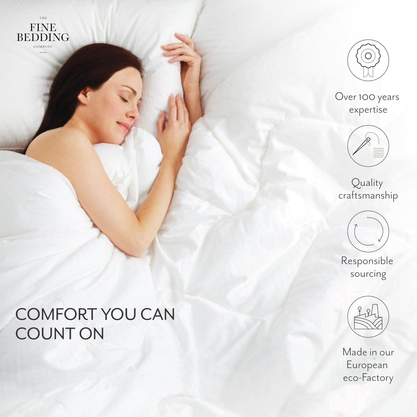 The Fine Bedding Company Boutique-Seiden-Bettdecke, Luxus, maschinenwaschbar, 10,5 Tog, Doppelbett, weich & hautfreundlich