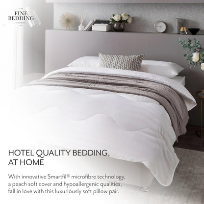 The Fine Bedding Company Boutique-Seiden-Bettdecke, Luxus, maschinenwaschbar, 10,5 Tog, Doppelbett, weich & hautfreundlich
